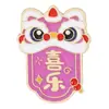 Broche Leão Estilo Chinês Paz Alegria Riqueza Insígnia Criativa Alfinete de Decoração Personalizada para Roupas Venda por Atacado em Estoque