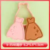 Serie de Boda Cortador de Galletas Anillo de Diamante Dibujo Animado 3D Cortador de Galletas Ramo de Boda DIY Galletas Impresas Artificialmente