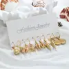 Moda Transfronteiriça Estilo Oceano Concha Estrela-do-Mar Concha Vieiras Pingente Fivela de Orelha de Cobre Cartão Conjunto de Várias Peças de Brincos Femininos