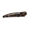 Pinza para el cabello sin costuras con estampado de leopardo estilo coreano para mujer para lavarse la cara y maquillarse, pinza lateral para flequillo, pinza de pico de pato, accesorio para el cabello