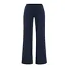 Pantalones Casuales Sexy de Tiro Bajo con Cordón Pantalones Largos para Mujer Otoño e Invierno Versátiles Ajustados Rectos de Pierna Ancha Pantalones Deportivos