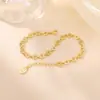 Pulseira de Moeda Fashion Yiluyin S925 Prata Esterlina Banhada a Ouro, Exquisita e Versátil, Joia de Pulseira de Prata Elegante para o Dia a Dia