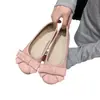 Sapatilhas de ballet planas, estilo francês, versáteis com laço, delicadas e femininas, bico fino, bico redondo, adequadas para vestidos de outono e inverno, para meninas jovens