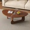 Mesa de Centro de Madera Maciza para Sala de Estar, Lujo Ligero, Mesa Triangular de Forma Especial Moderna y Sencilla, Mesa de Café Creativa para Balcón de Apartamento Pequeño de Celebridad de Internet