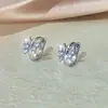 Brincos TEMU transfronteiriços novo estilo zircônia cúbica brincos de nicho de alta qualidade para mulheres brincos da moda e versáteis estilo francês
