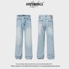 ARESWINGS American Retro New Wash Craft Jeans Masculino Outono Design de Moda Sense Masculino e Feminino Mesmo Estilo