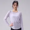 Conjunto de Yoga Ligero de Cuello Redondo para Mujer Cubierta Holgada Disimula Imperfecciones Adelgazante Transpirable Fitness Running Entrenamiento Ejercicio Diario Yoga