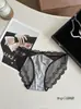 Estilo Novo de Verão Renda Sexy de Malha Francesa Roupa Íntima para Mulheres Malha Fina Transparente Tentação Calcinha de Cintura Baixa para Mulheres