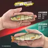 Cabello Recto de Fábrica Se Puede Imprimir con Logo, Capa Completamente Natatoria, Adecuado para Señuelos Submarinos de Largo Alcance, Señuelo de Plástico Flexible de 4 Secciones para Postura de Viaje