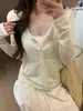 Cárdigan con Capucha Rayado Estilo Coreano para Mujer, Protección Solar Manga Larga Primavera/Verano Lyocell Tencel Ropa Exterior Delgada Cierre de Cremallera Top