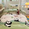 Nuevo Estilo Primavera y Verano 2026 Algodón Puro Estampado Set de Tres Piezas para Dormitorio de Estudiantes Hecho de Algodón Puro