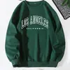 Sudadera para Hombre, Top con Estampado de Letras de Los Ángeles, Sudadera Casual de Manga Larga para Hombre para Primavera y Otoño, como Regalo