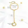 Joyería Transfronteriza Europea y Americana, Pulseras de Cadena para Dedos Estilo Étnico Personalizadas, Varios Accesorios de Pulseras de Cadena con Perlas y Zirconias de Moda