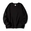 Sudadera Gris Copo de Nieve 400g Versátil Texturizada Cuello Redondo para Hombre, Sin Capucha, Manga Larga para Pareja, Corte Holgado, Algodón Chino, Casual