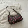 Bolso pequeño fresco y dulce al por mayor para mujer, nuevo bolso de hombro con estampado de cerezas para el verano 2026, bolso versátil para el antebrazo