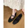 Zapatos Planos de Malla con Lazo Estilo Hada para Mujer, Nuevos Zapatos Transpirables de Malla Poco Profundos Primavera y Verano 2026 para Combinar con Faldas
