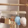 Colgador Multifuncional de Madera Maciza con Ocho Ganchos Correa de Sujetador para Ropa Interior Gancho para Bufanda de Seda Calcetines Colgador de Almacenamiento de Madera con Ocho Ganchos