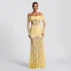 Vestido Longo de Renda com Gola Halter Estilo Verão Europeu e Americano, Vestido Elegante e Sexy Sem Mangas Costas Abertas Slim Fit para Mulheres