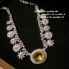 Collar de Gema Copo de Nieve Canario Mujer Rica Feliz Chapado en Oro de 18K Amarillo Ganso Gota de Agua Zirconia de Gran Quilate Pendientes