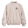 Moletom Crewneck com Estampa de Letras de Personagem Criativo Masculino Primavera e Outono Solto Vintage Tie-dye Tendência Top Esportivo