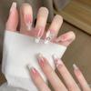 Unhas Usáveis Feitas à Mão, Estilo Desejo Puro, Menina Apimentada Olho de Gato Borboleta Nail Art de Boutique, Unhas Usáveis Finas em Formato de Cachorro, Unhas Postiças Atacado