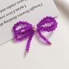 Pendientes pequeños con lazo de perla de cristal Mori para mujer, hechos a mano, con cuentas acrílicas, venta al por mayor