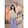 Aura Roxa do LesteNova camisa feminina estilo chinês, moderna, modeladora, top versátil de verão