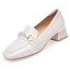 Zapatos mocasines al por mayor de fábrica, suela blanda, zapatos de cuero para mujer, estilo británico, zapatos de madre, zapatos de una sola capa para primavera y otoño, zapatos de tacón medio para mediana edad