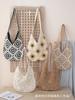 2025 Bolso Nuevo Tejido de Flores Bolso de Paja Tejido a Mano de Margarita Bolso de Hombro Portátil de Viaje de Vacaciones para Mujer