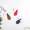 Jizaizai accesorios para mascotas algodón pajarita de perro al por mayor linda mascota caballero corbata negra rayada moda mascota Cuatro Estaciones corbata roja