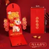 Envelope Vermelho do Ano do Cavalo 2026 Novo Criativo 3D Dobrável Pacote Vermelho de Ano Novo para Presente de Dinheiro de Ano Novo Infantil