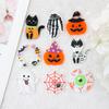 Impresión acrílica Halloween Fantasma calavera calabaza teléfono DIY resina accesorios aretes collar material