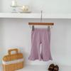 Ropa Infantil Estilo Coreano Primavera y Otoño Nuevos Pantalones Acampanados para Niñas Caramelo Multicolor Bebé Delgados Alta Elasticidad Canalé Casual de Moda Pantalones