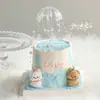 Decoración de Pastel para el Día de San Valentín Chino 2025 Lindos Adornos de Perro de Dibujos Animados Confesión de Pareja Paraguas Pequeño Transparente Enchufe