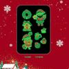 Adesivos de tatuagem de transferência de água luminosos de Natal à prova d'água adesivos de desenho animado para crianças novos feriados