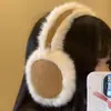 Orejeras de felpa de gamuza para mujer, versión coreana de invierno, forradas de polar, orejeras cálidas para ciclismo, a prueba de frío, versátiles, lindas y modernas calentadores de orejas