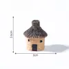 Cabaña retro en miniatura con techo de paja para microjardinería, decoración de jardinería DIY, accesorios para musgo y rocallas, piezas decorativas pequeñas
