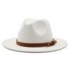 Sombreros de fieltro de ala ancha unisex para hombre y mujer, sombrero Panamá Trilby, sombrero de jazz