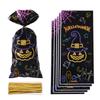 2025 Nuevo Halloween Transfronterizo Estampado de Calabaza Bolsillo Plano de OPP con Solapa Corbata Seda Bolsa de Regalo para Fiesta de Dulces Bolsa de Plástico
