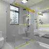 Puerta de Vidrio Corredera para Mampara de Baño, Ducha, de Acero Inoxidable, de Venta Caliente Transfronteriza para Uso Doméstico en Áreas Húmedas y Secas
