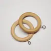 Anillos para Cortinas de Madera Maciza, Anillos para Colgar, Accesorios de Gancho, Anillos de Madera Natural para Barra Romana, Anillos para Colgar, Anillos de Madera, Materiales Auxiliares