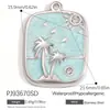 Accesorios de Joyería DIY de Acero Inoxidable Transfronterizos con Flor Incrustada de Circonita, Pata de Gato, Corazón, Colgante de Mariposa Elegante Estilo Ins Esmaltado