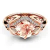 Anillo de Moda Europeo y Americano 2018 Más Vendido Transfronterizo Anillo de Micro Diamante Oro Rosa Anillo de Circonita