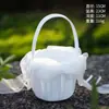 Suprimentos para Casamento Novo Cesta de Flores para Noiva Branco Estilo Ocidental Cesta para Flores de Daminha de Honra Madrinha Cesta de Flores de Mão para Casamento