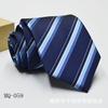 Estilo Coreano Masculino Negócios Fio de Poliéster Tingido Jacquard Roupa Formal Gravata de 8cm Gola Alta Terno para Noivo Listras