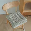 Cojín a Cuadros Japonés Simple Almohadilla para Silla Oficina Sentado Prolongado Almohadilla Suave para Glúteos Silla de Estudiante Cojín de Asiento Engrosado