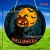Colgante de bruja acrílico de Halloween transfronterizo más vendido, decoración de pared de disco colorido, decoración festiva de gato negro