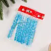 Suministros de Decoración Navideña Transfronterizos Colgantes de Hielo Triturado Transparente 12 Piezas Conos de Hielo Acrílicos Colgantes de Cristal de Hielo para Árbol de Navidad