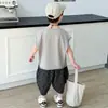 Conjunto de Verano para Niños 2026 Nuevo Estilo Coreano Chaleco sin Mangas Fresco y Elegante para Niños, Conjunto Delgado de Dos Piezas para Niños