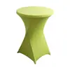 Venda Direta de Fábrica Capa para Mesa de Bar Cor Sólida Toalha de Mesa Alta para Mesa de Banquete Cocktail Mesa Alta Elástica Ajustável Capa para Mesa Redonda